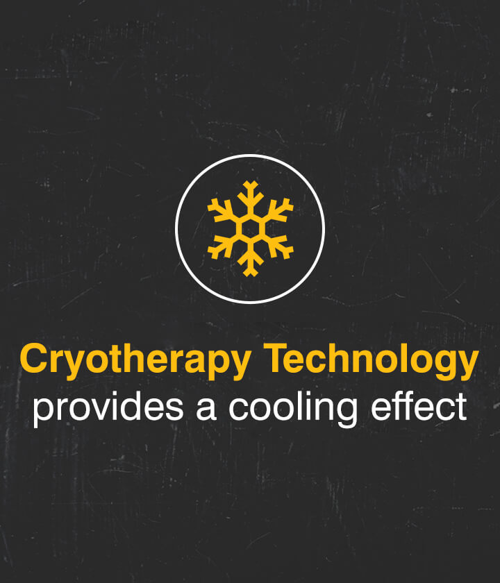 Cryotherapy Technology provides a cooling effect